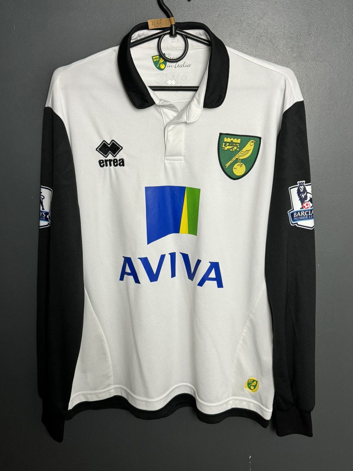 Errea Norwich City 13/14 Away Olsson Football Long Sleeve Jersey Size US S / EU 44-46 / 1 - 2 Thumbnail