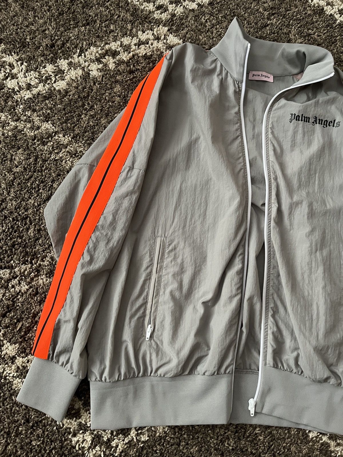 Palm Angels Palm Angels Grey and Orange Track Jacket Size US L / EU 52-54 / 3 - 3 Thumbnail