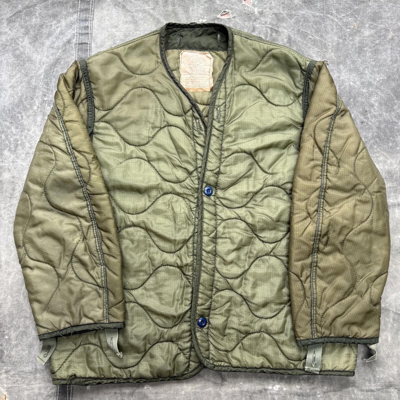 Other Vintage 80s Green Military Quilted Grunge M65 Jacket Liner Size US M / EU 48-50 / 2 - 1 Thumbnail