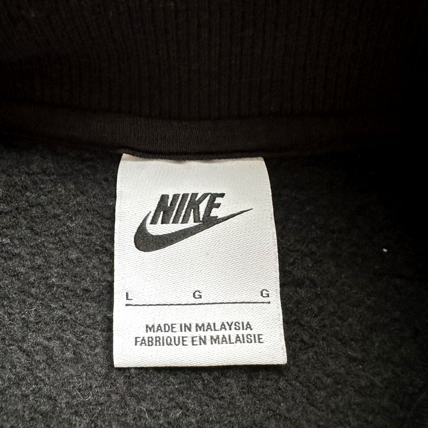 Nike Nike Sweater Mens Large Mock Neck 1/4 Zip Activewear Fleece Black Logo Size US L / EU 52-54 / 3 - 3 Thumbnail