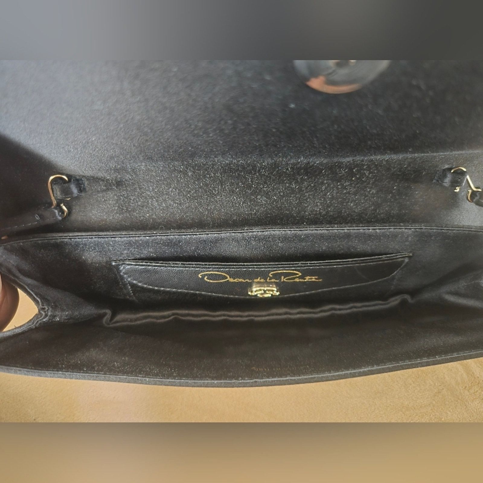 Oscar De La Renta Vintage OSCAR DE LA RENTA BLACK Beaded Clutch Bag Size ONE SIZE - 5 Thumbnail