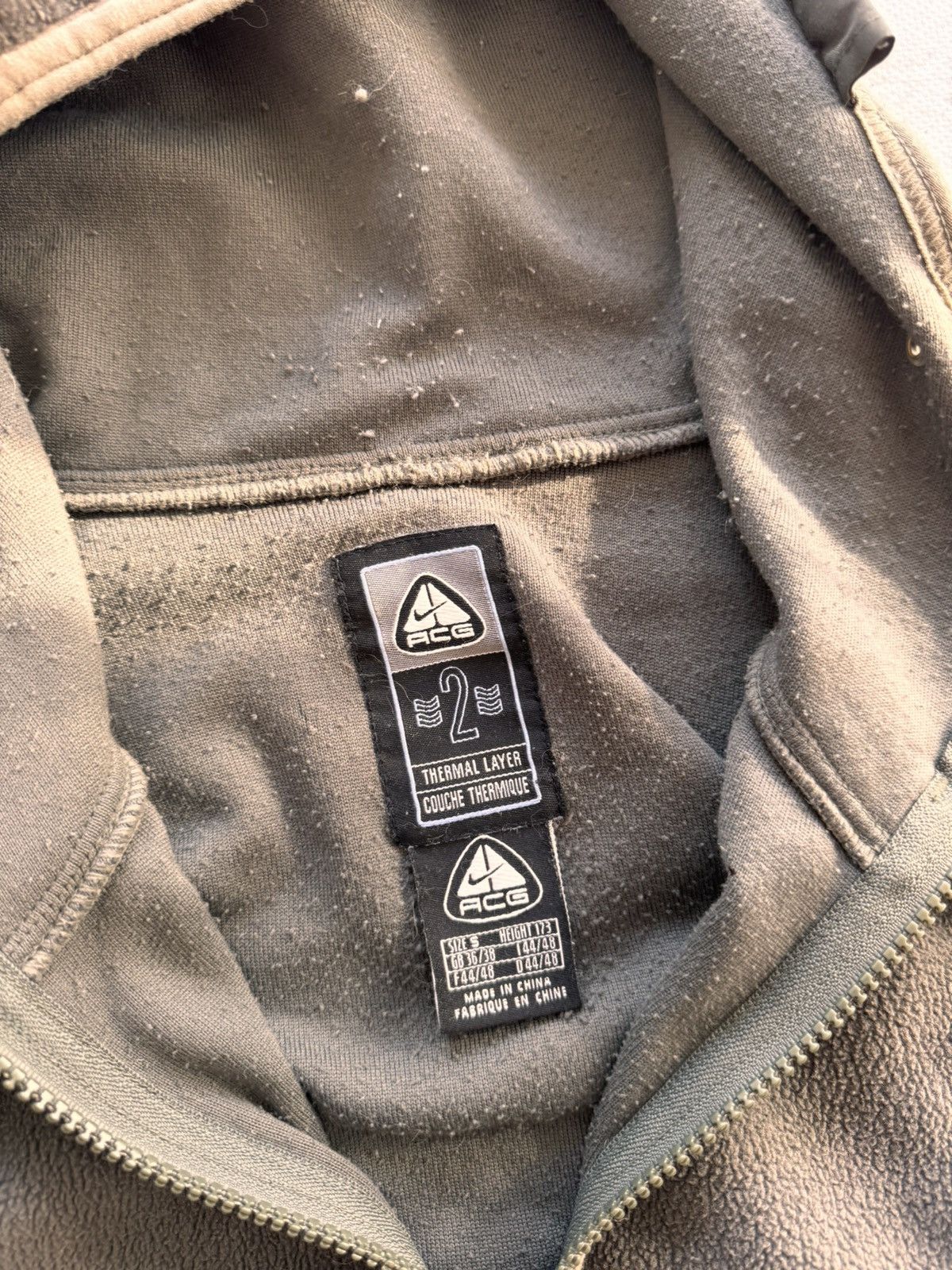 NIKE ACG TEDDY ZIP VINTAGE BASIC LOGO OVERSIZE SWEATSHIRT
