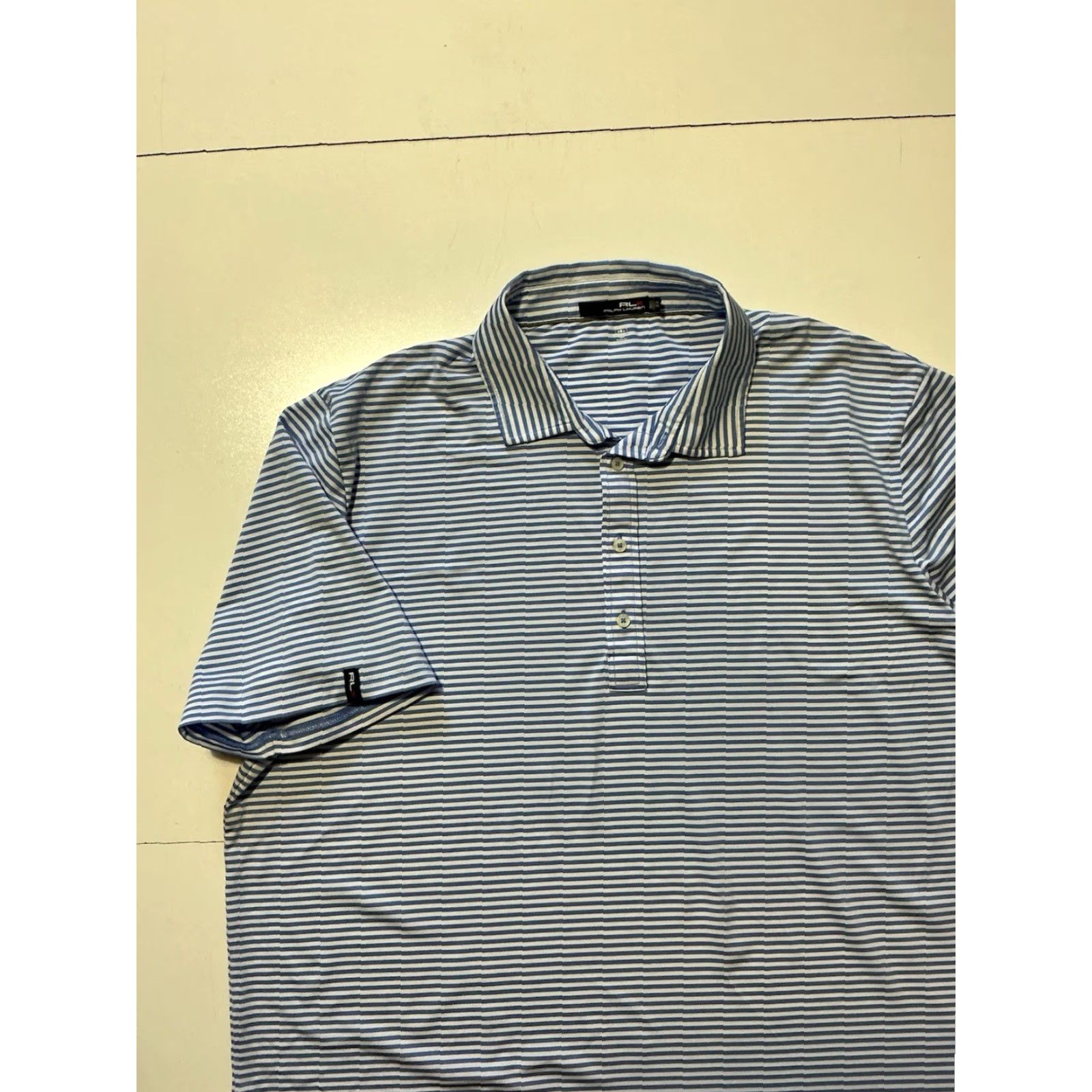 RLX Ralph Lauren VINTAGE RLX Ralph Lauren Polo Shirt RLX Ralph Lauren Performance Striped Wicking Golf S/S 2XL Mens Boats? Size US XXL / EU 58 / 5 - 3 Thumbnail