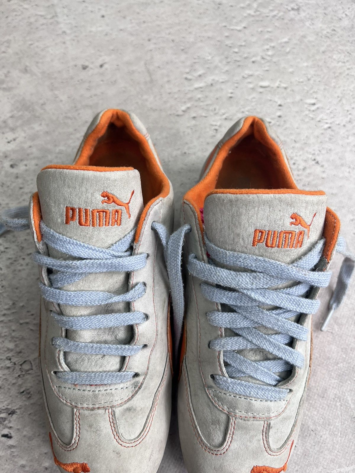 Puma × Vintage Y2K HYPE PUMA LEATHER RACING SPEED CAP SNEAKERS SHOES Size US 9 / IT 39 - 4 Thumbnail