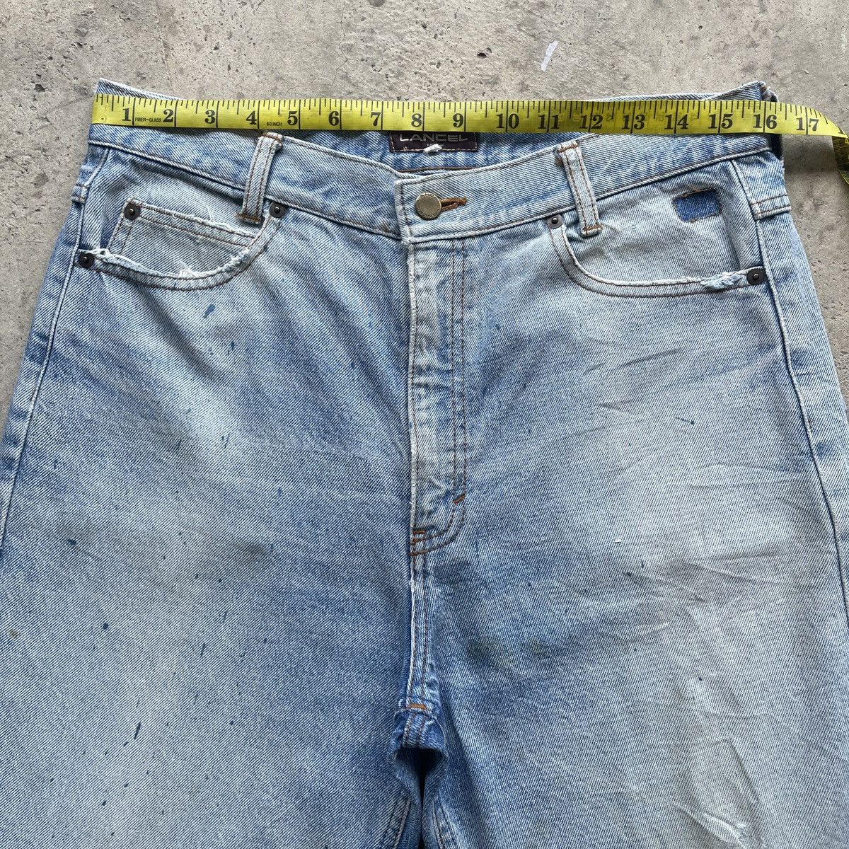 Lancel Vintage Lancel Paris Faded Distressed Painter Jeans Pants Size US 32 / EU 48 - 6 Thumbnail