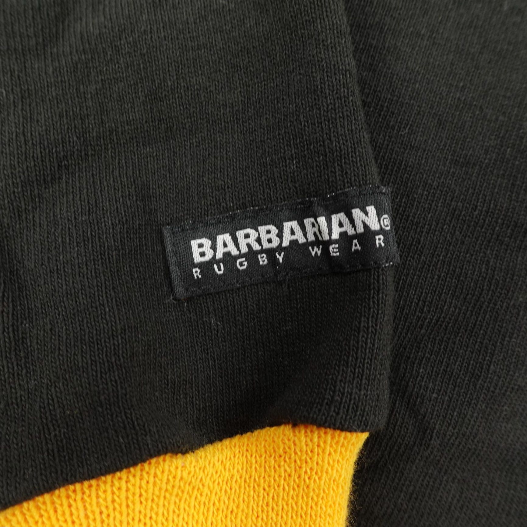 Barbarian VINTAGE Barbarian Sweater Cardigan Men Medium Black Rugby Striped Knit Casual Size US M / EU 48-50 / 2 - 4 Thumbnail