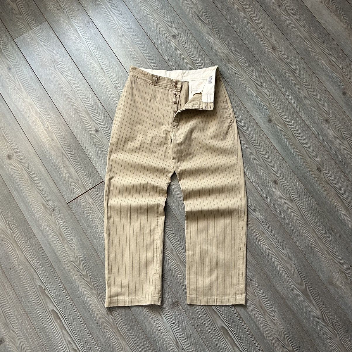 At Last & Co At Last & Co. Cork Striped Beige Trousers Size US 38 / EU 54 - 12 Thumbnail