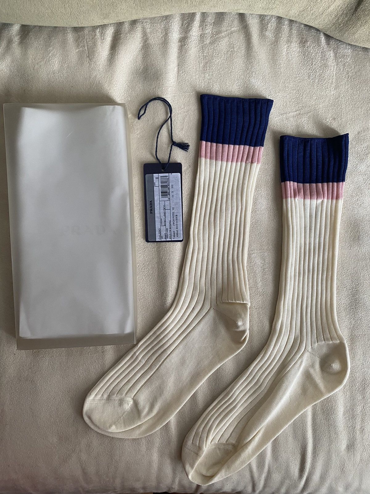 Prada × Raf Simons [RARE] 80% OFF SALE ‼️ Prada cotton socks Size ONE SIZE - 3 Thumbnail