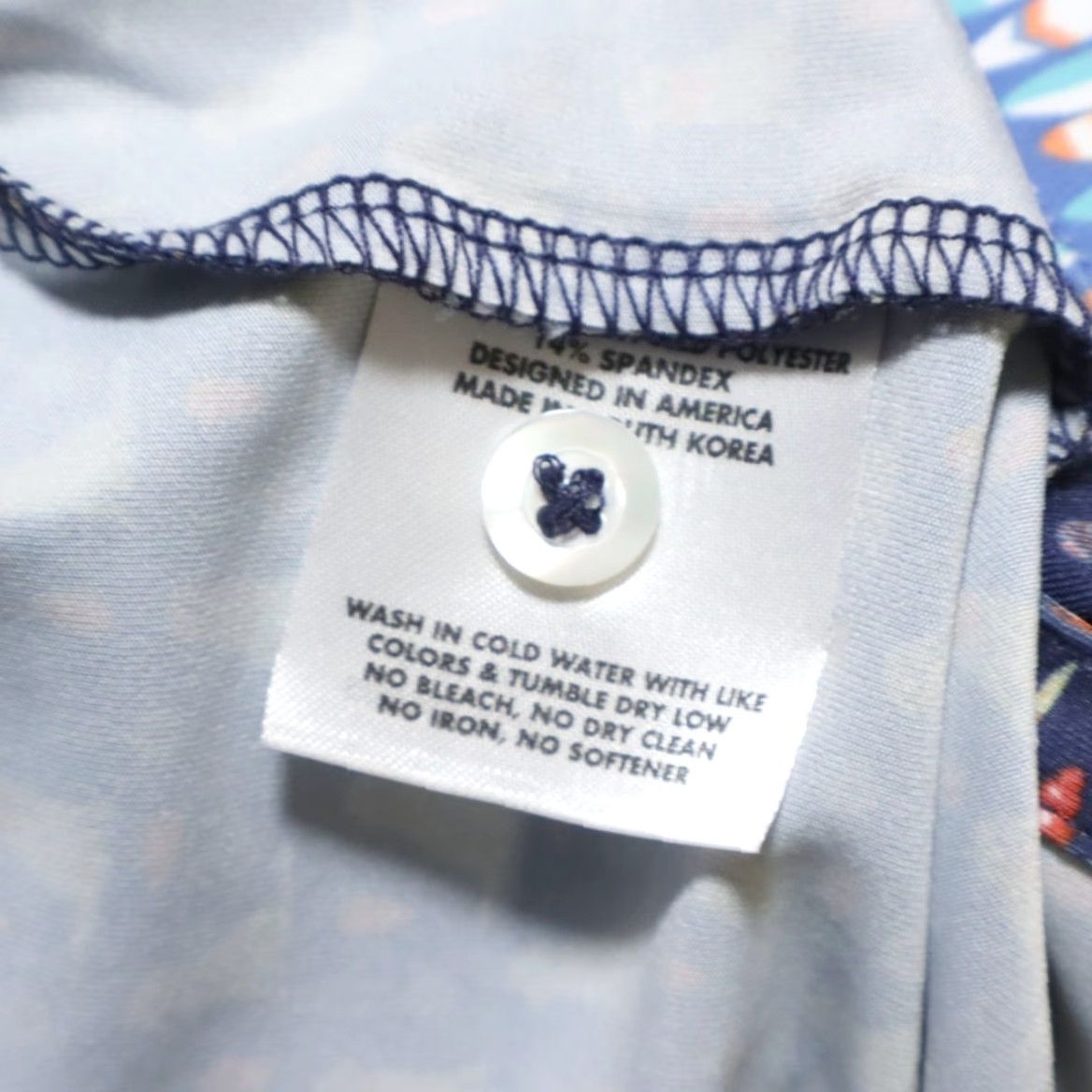 Vintage Rhoback Navy Polo Shirt 2XL Men All Over Print Golden Retriever High Stretch Polyester Shirt Size US XXL / EU 58 / 5 - 7 Thumbnail