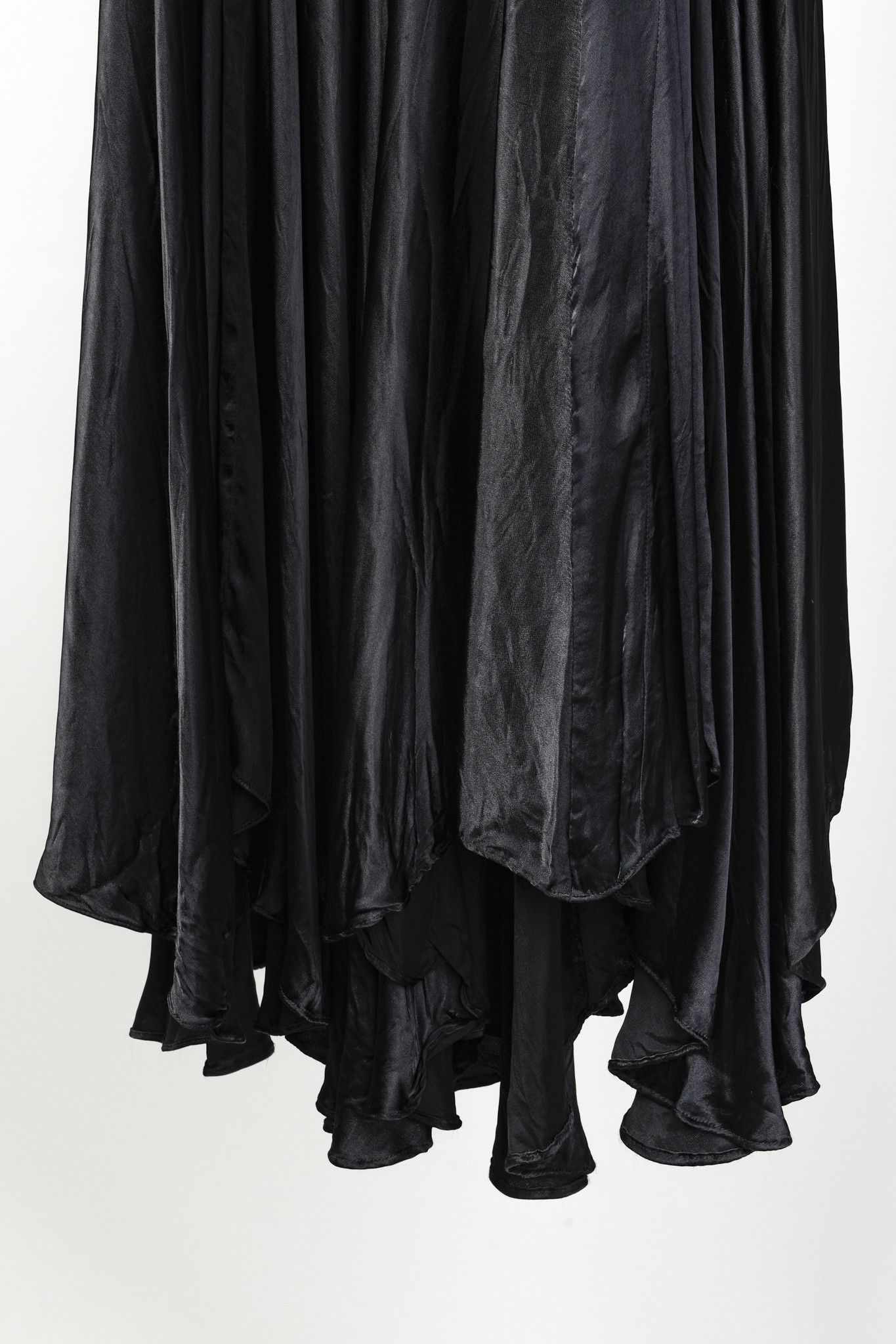 Balenciaga Balenciaga Black Satin Maxi Skirt Size 28" / US 6 / IT 42 - 6 Thumbnail