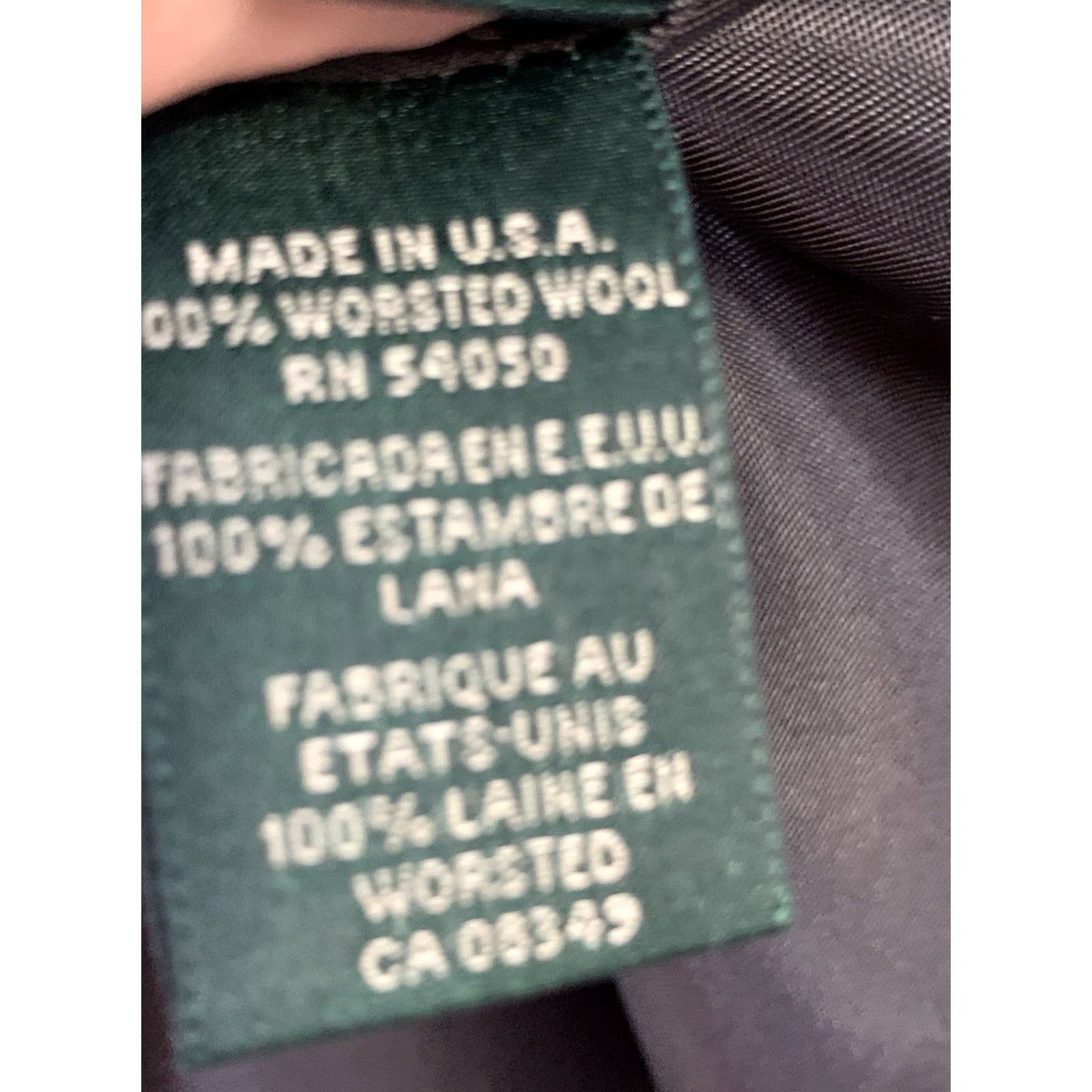 Ralph Lauren VINTAGE Lauren Ralph Lauren Blazer Jacket Women’s 6 Gray Pinstripe 100% Wool Notch Lapel Lined Double-Breasted Six-Button Front Size M / US 6-8 / IT 42-44 - 6 Thumbnail