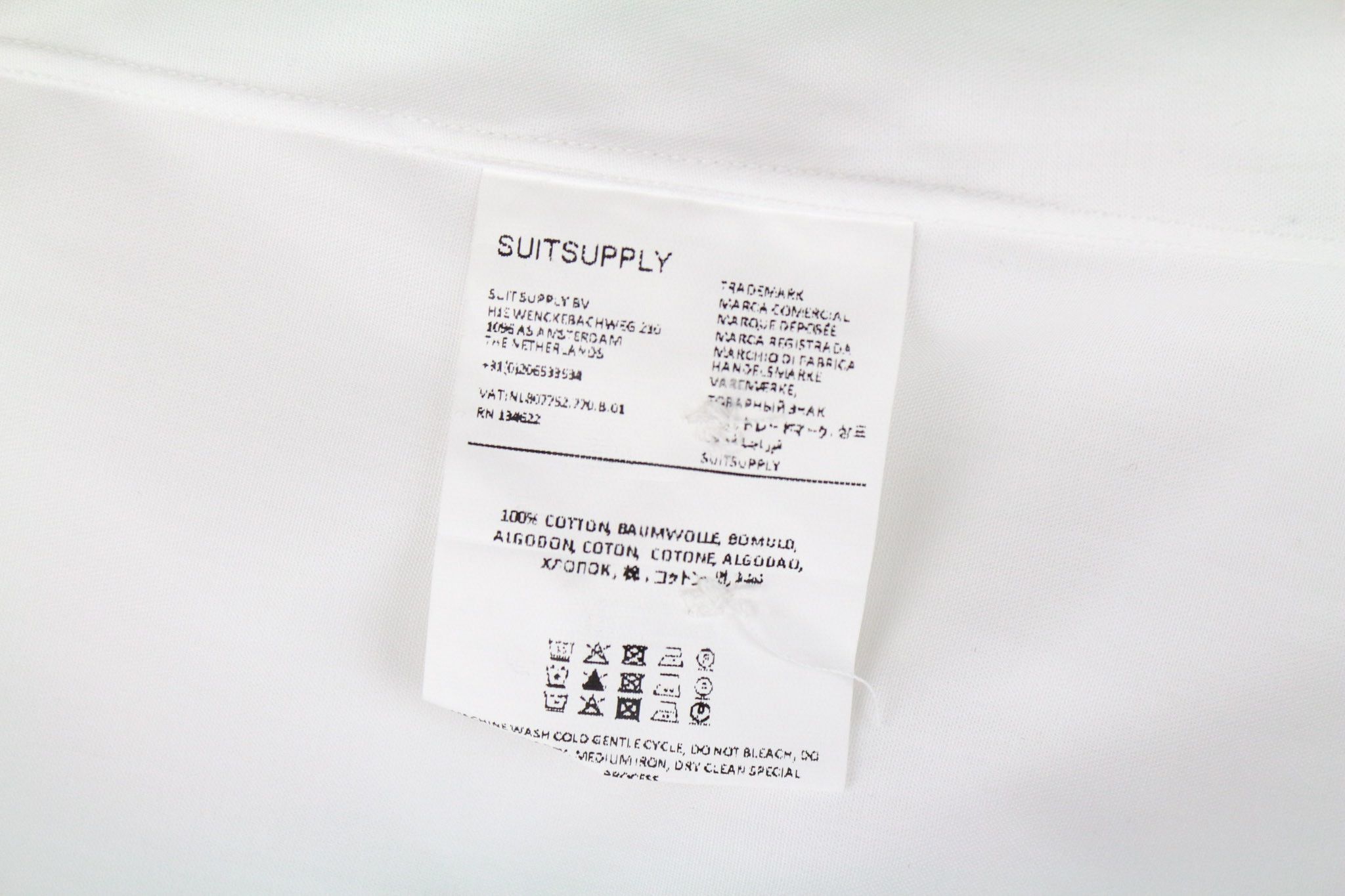 Suitsupply XS Extra Slim White Cotton Cutaway Shirt 73147 Size US XS / EU 42 / 0 - 6 Thumbnail