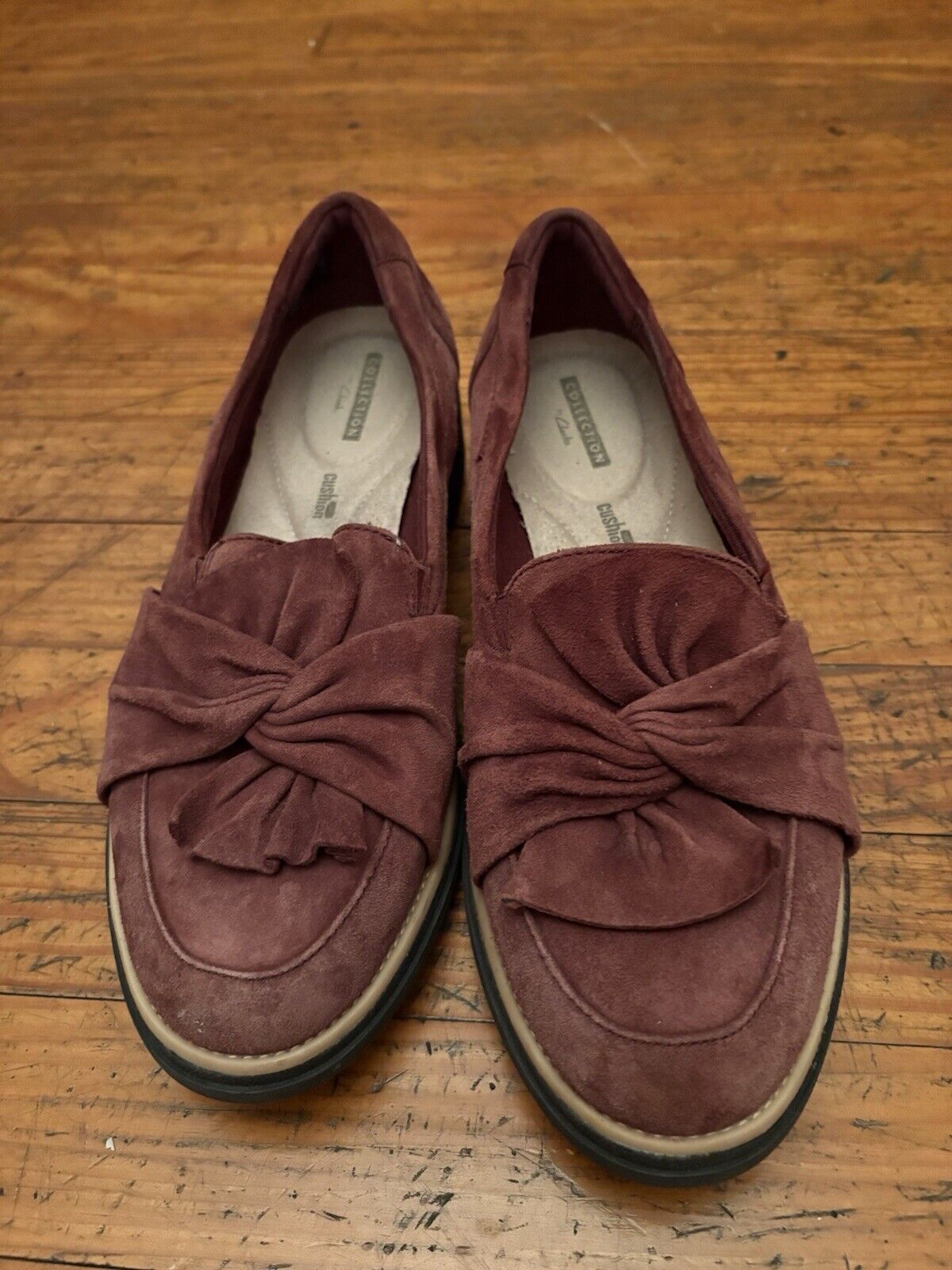 Clarks Clarks Suede Burgundy Loafers Size 12 Size US 12 / IT 42 - 1 Thumbnail