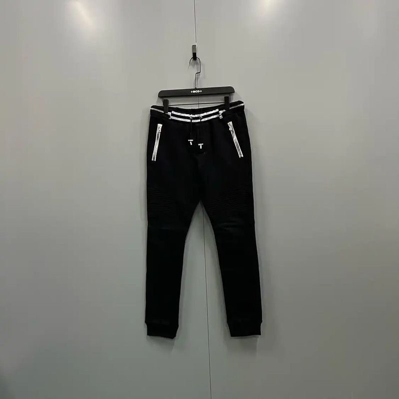 Balmain Balmain Men's Black Cotton Casual Pants 0089 Size US 34 / EU 50 - 1 Thumbnail