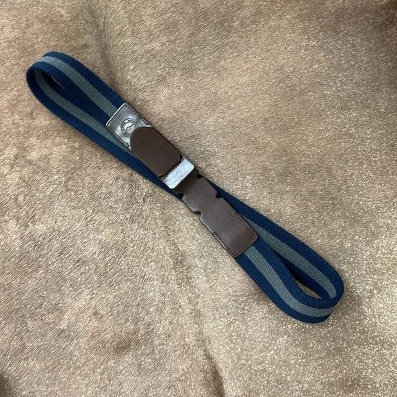 Frescobol Carioca Frescobol Carioca Rio de Janeiro Mens Block Belt Navy Gray S Size ONE SIZE - 8 Thumbnail