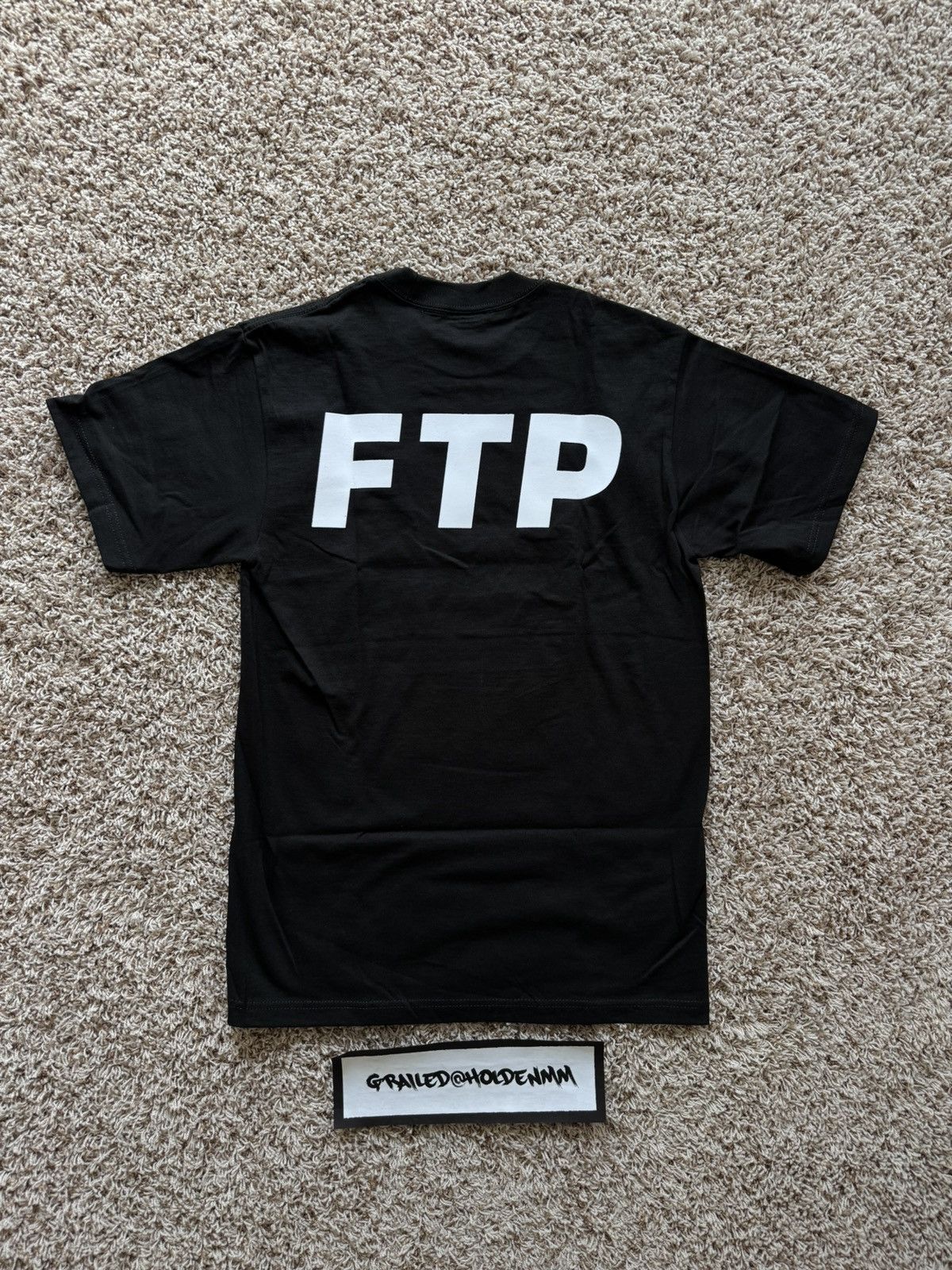 FTP Flocked Logo Tee Black