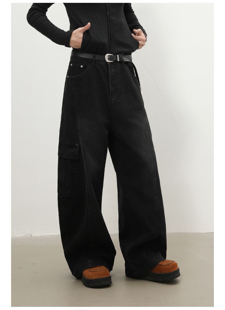 Japanese Brand Japanese retro men's wide-leg baggy cargo jeans Size US 32 / EU 48 - 3 Thumbnail