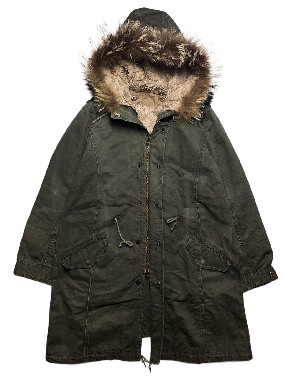 If Six Was Nine 2000s Dendrobium - Raccoon Hoodie Canvas Parka Jacket Size US L / EU 52-54 / 3 - 1 Thumbnail