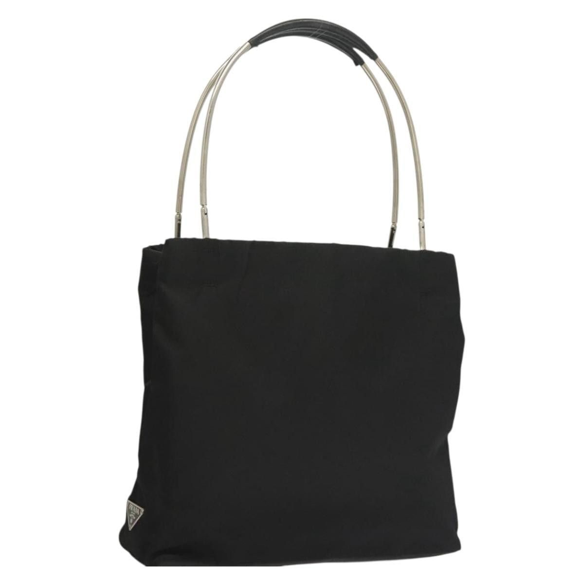 Prada PRADA Hand Bag Nylon Black Silver Size ONE SIZE - 1 Thumbnail