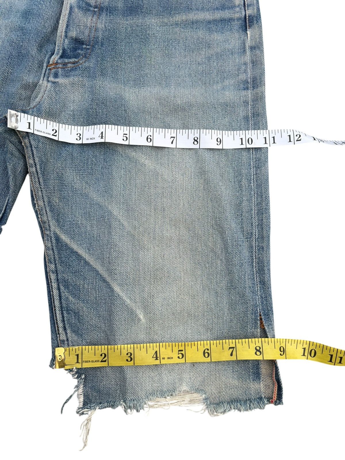 A.P.C. VINTAGE APC SELVEDGE SHORT SUNFADED RUSTY DISTRESSED DENIM Size US 29 - 15 Thumbnail