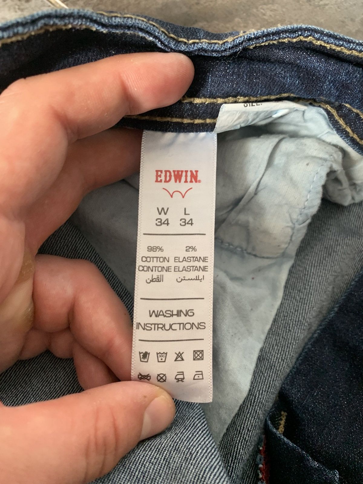 Edwin × Japanese Brand × Vintage Edwin Stretch Slim Jeans Japanese denim pants Size US 34 / EU 50 - 13 Thumbnail