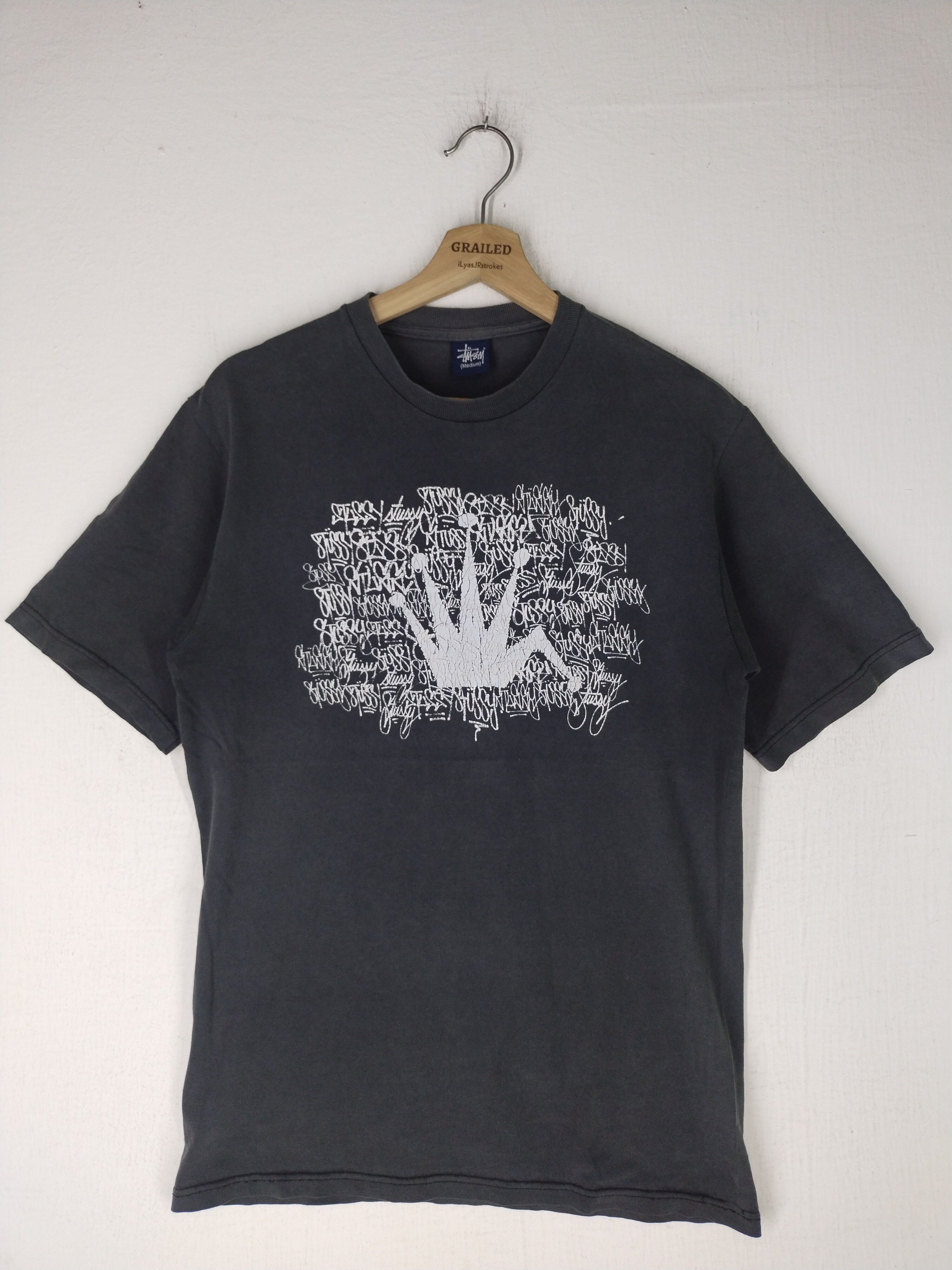 Stussy × Vintage Vintage 00's Big Crown Logo Stussy Faded Tee Size US M / EU 48-50 / 2 - 1 Thumbnail