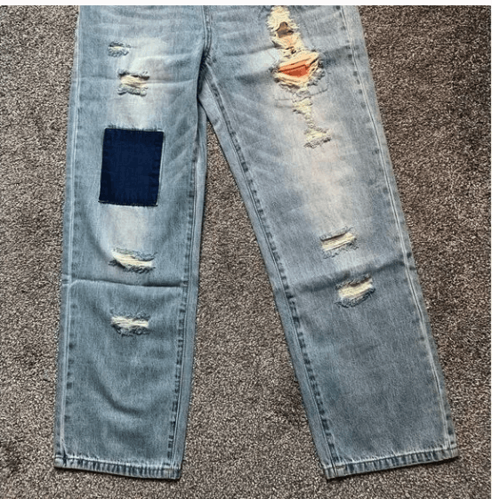 Other Patched Ripped Faded Blue Denim Jeans Size 26" / US 2 / IT 38 - 2 Thumbnail