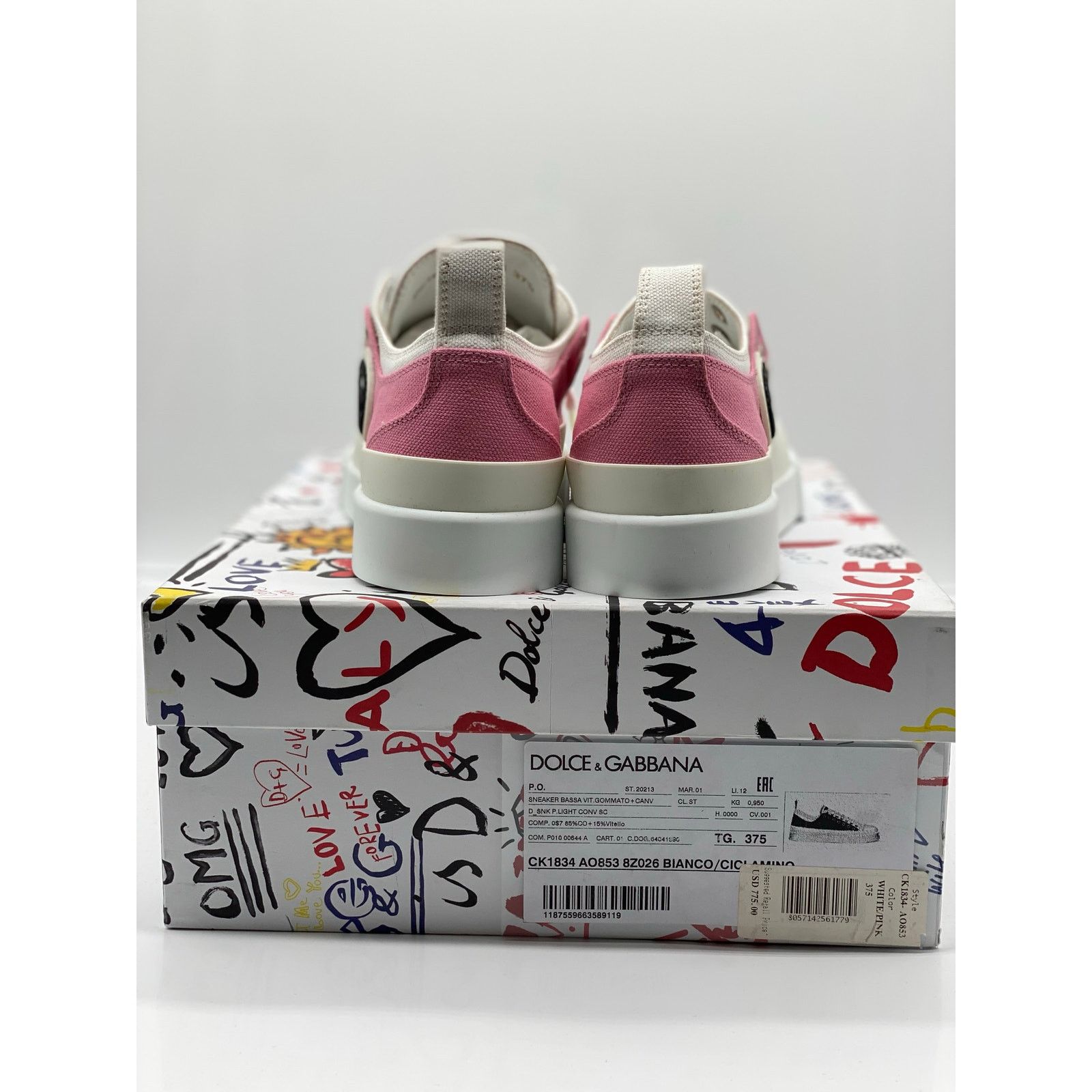 Dolce & Gabbana Dolce & Gabbana Portofino Canvas Sneakers sz. 37.5 EU Size US 7.5 / IT 37.5 - 10 Thumbnail