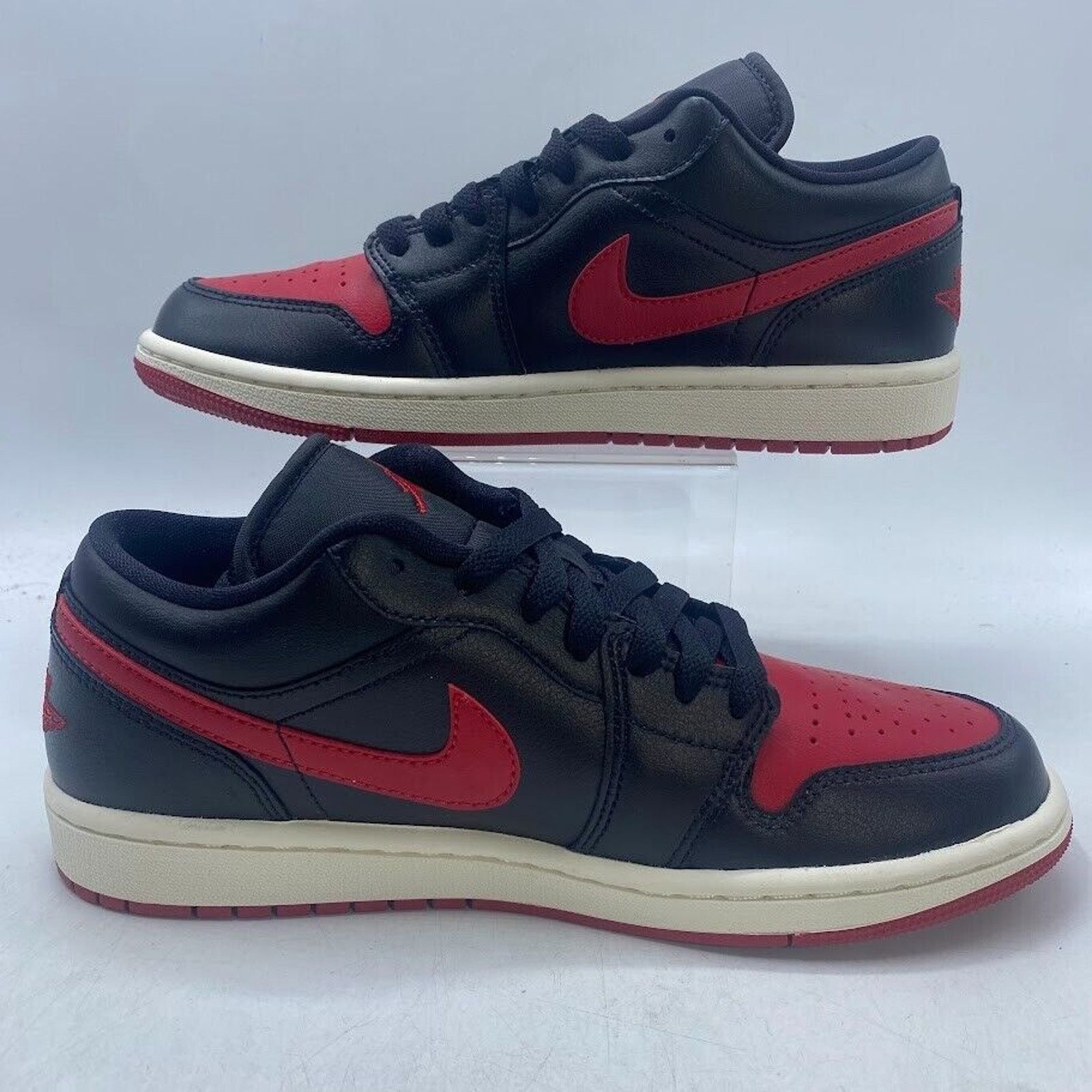 Nike New Nike Jordan 1 Low Bred Sail Black Red DC0774-061 SZ 8W Size US 8 / IT 38 - 3 Thumbnail