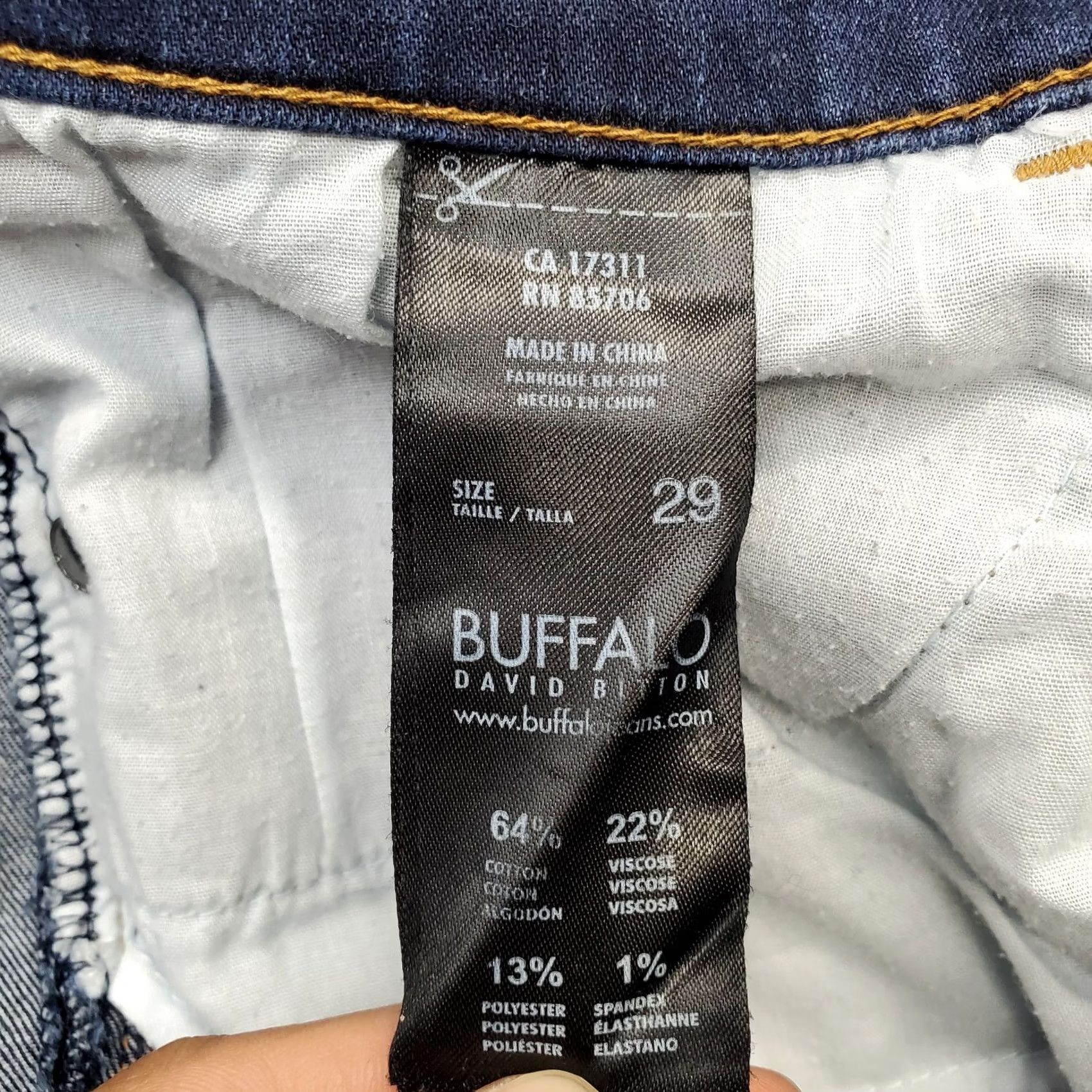Buffalo David Bitton Buffalo David Bitton Bermuda Shorts Womens 29 Blue Denim Stretch Cuffed Hem Size 29" - 6 Thumbnail
