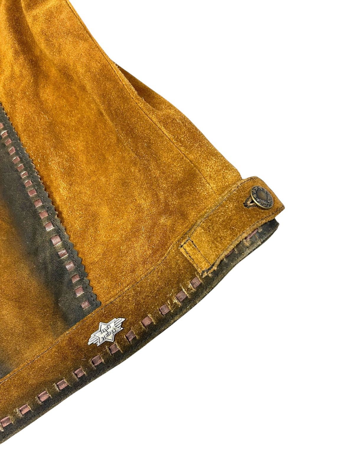 Stars & Stripes Vintage Brown Western Leather Suede Jacket Star And Stripes Size US L / EU 52-54 / 3 - 5 Thumbnail