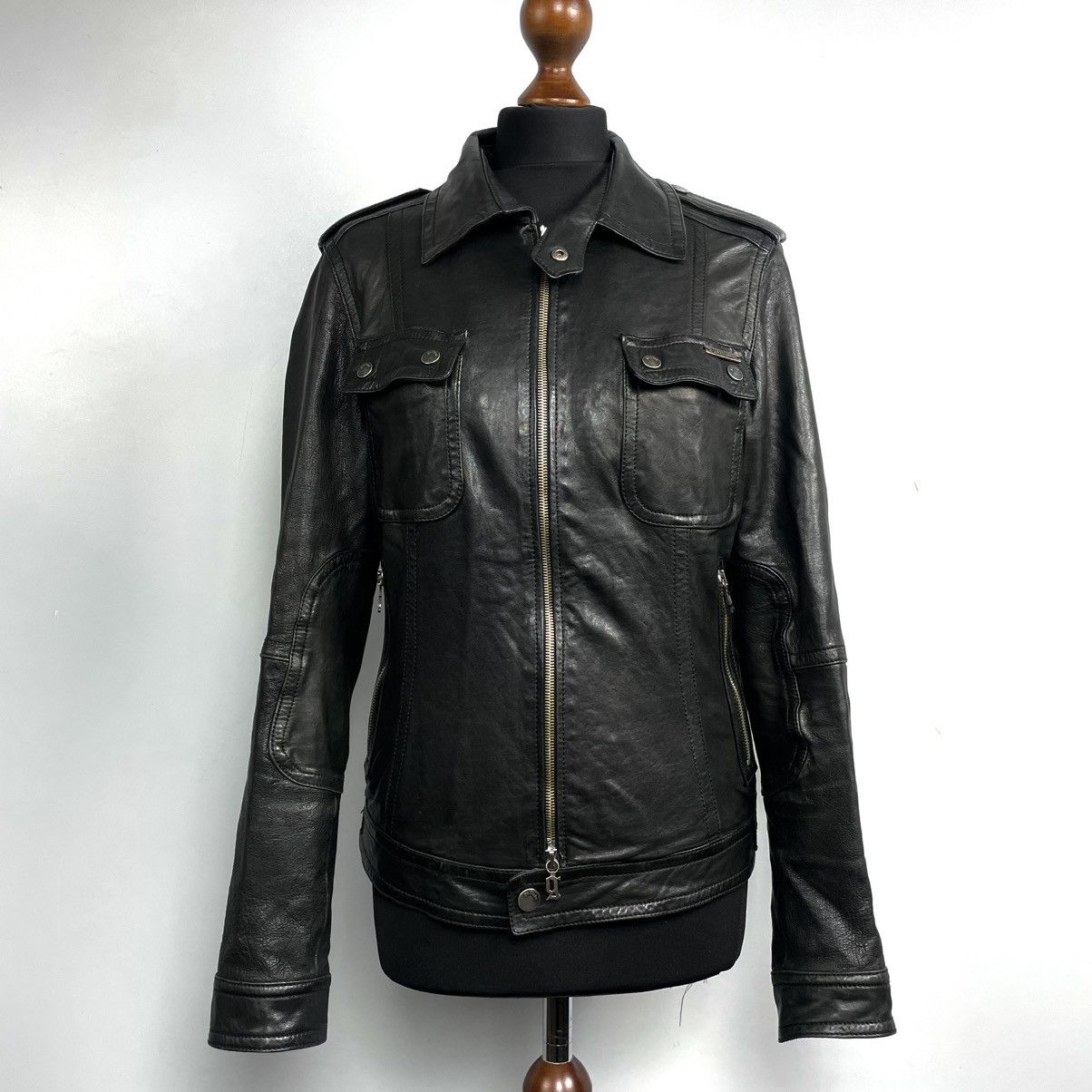 John Galliano John Galliano Women’s Leather Jacket Avantgarde y2k Size M / US 6-8 / IT 42-44 - 2 Thumbnail
