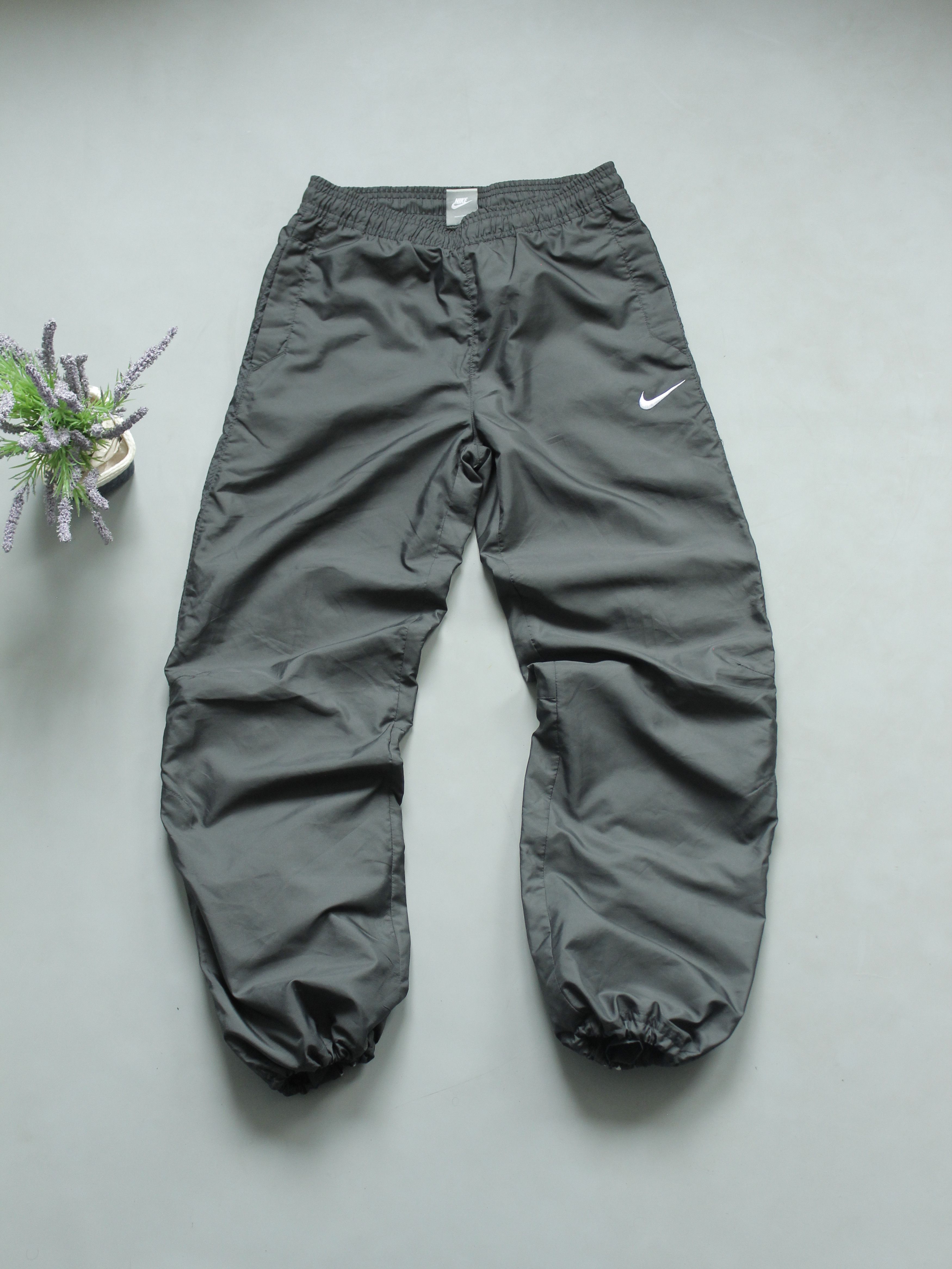 Nike × Vintage Nike Parachute Pants Vintage Youth L Womens XS-S Gray Baggy Size 27" / US 4 / IT 40 - 10 Thumbnail