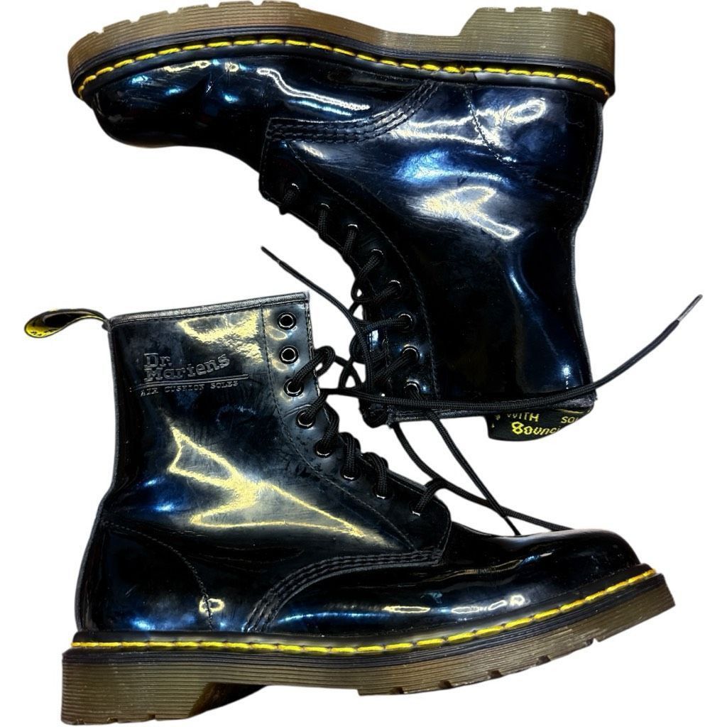 Dr. Martens DR. MARTENS Boots 1460 Black Patent High Shine Combat Moto L Size US 8 / IT 38 - 1 Thumbnail