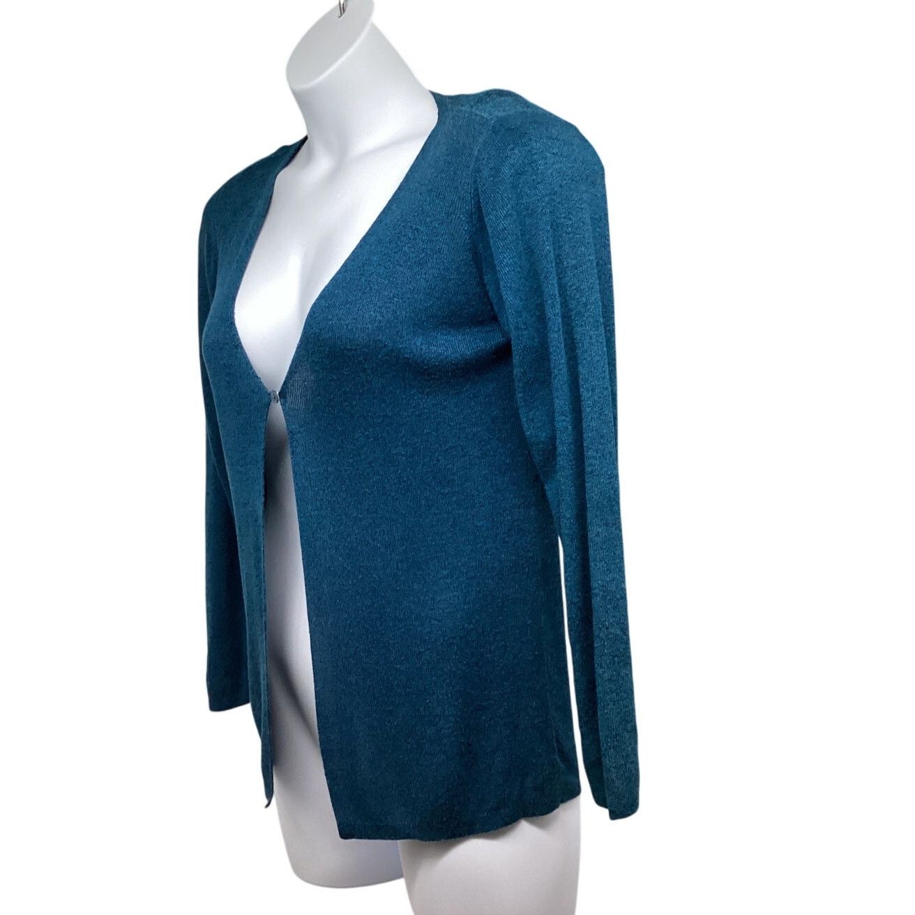 Eileen Fisher Eileen Fisher Petites Blue Cardigan Sweater 0/2 PP Stretch Size XS / US 0-2 / IT 36-38 - 3 Thumbnail