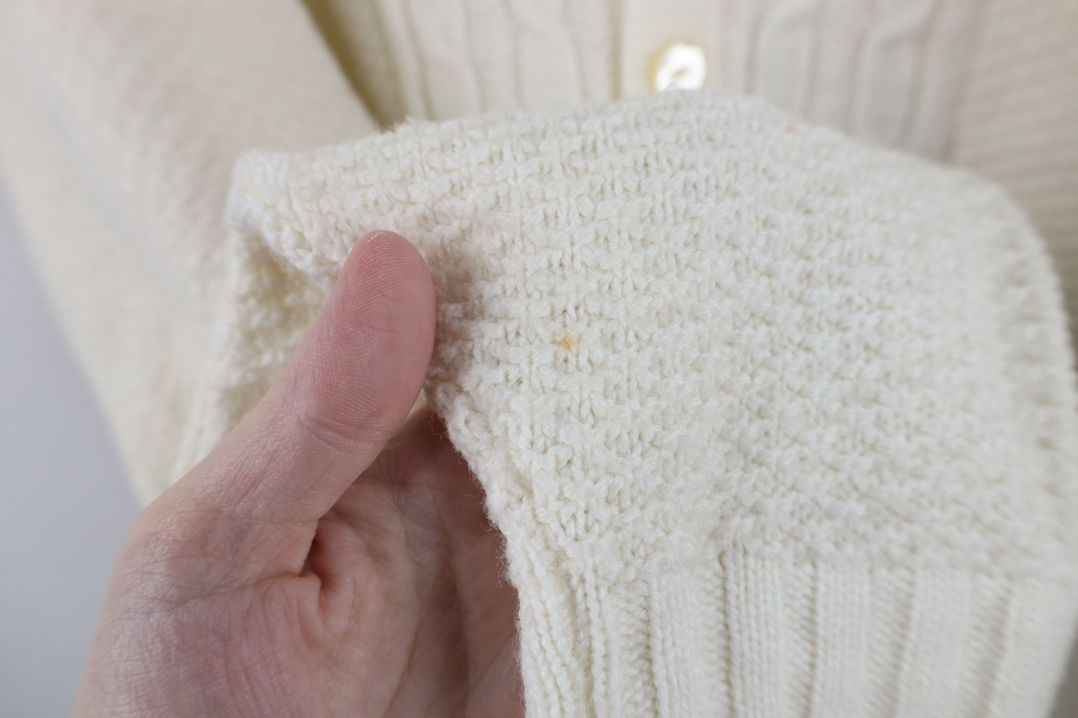 Vintage Vintage 50s Penneys Cable Knit Cardigan Sweater White USA Size US M / EU 48-50 / 2 - 6 Thumbnail