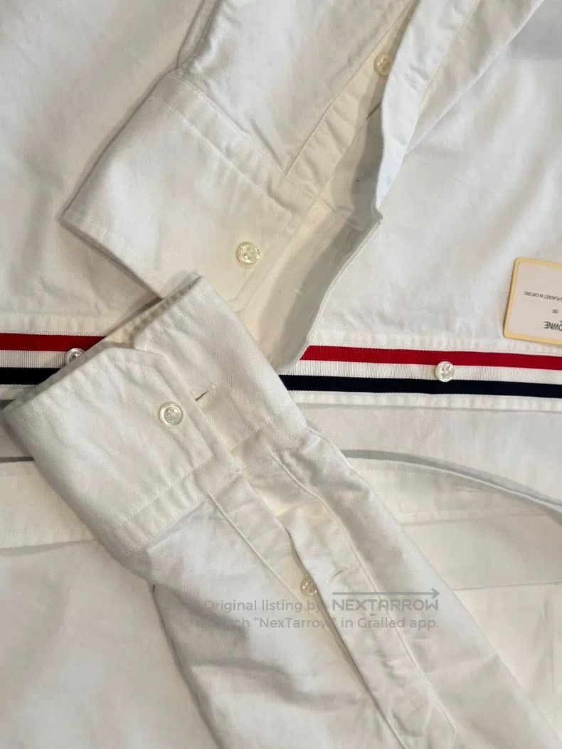 Thom Browne Thom Browne White striped long-sleeved shirt Size US M / EU 48-50 / 2 - 4 Thumbnail