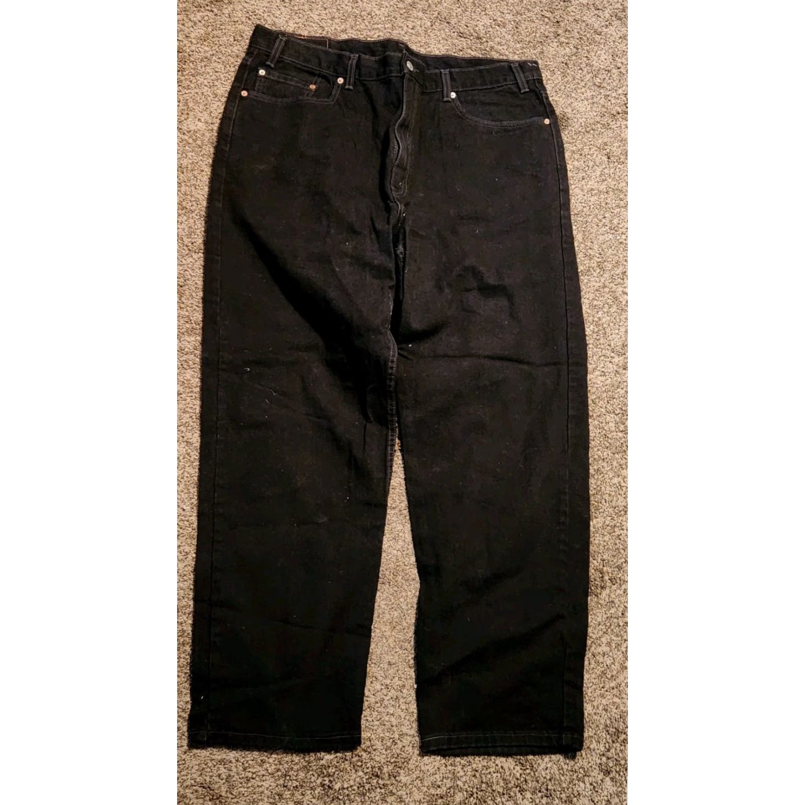 Levi's VINTAGE Levi's 505 Jeans Mens Regular Straight 42x32 Black Denim 90s USA Mens Size US 42 / EU 58 - 3 Thumbnail