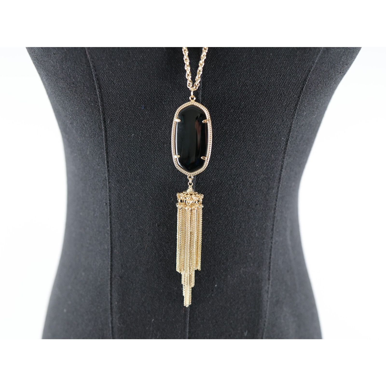Kendra Scott KENDRA SCOTT Rayne Black Onyx Long Tassel Pendant Necklace Size ONE SIZE - 2 Thumbnail