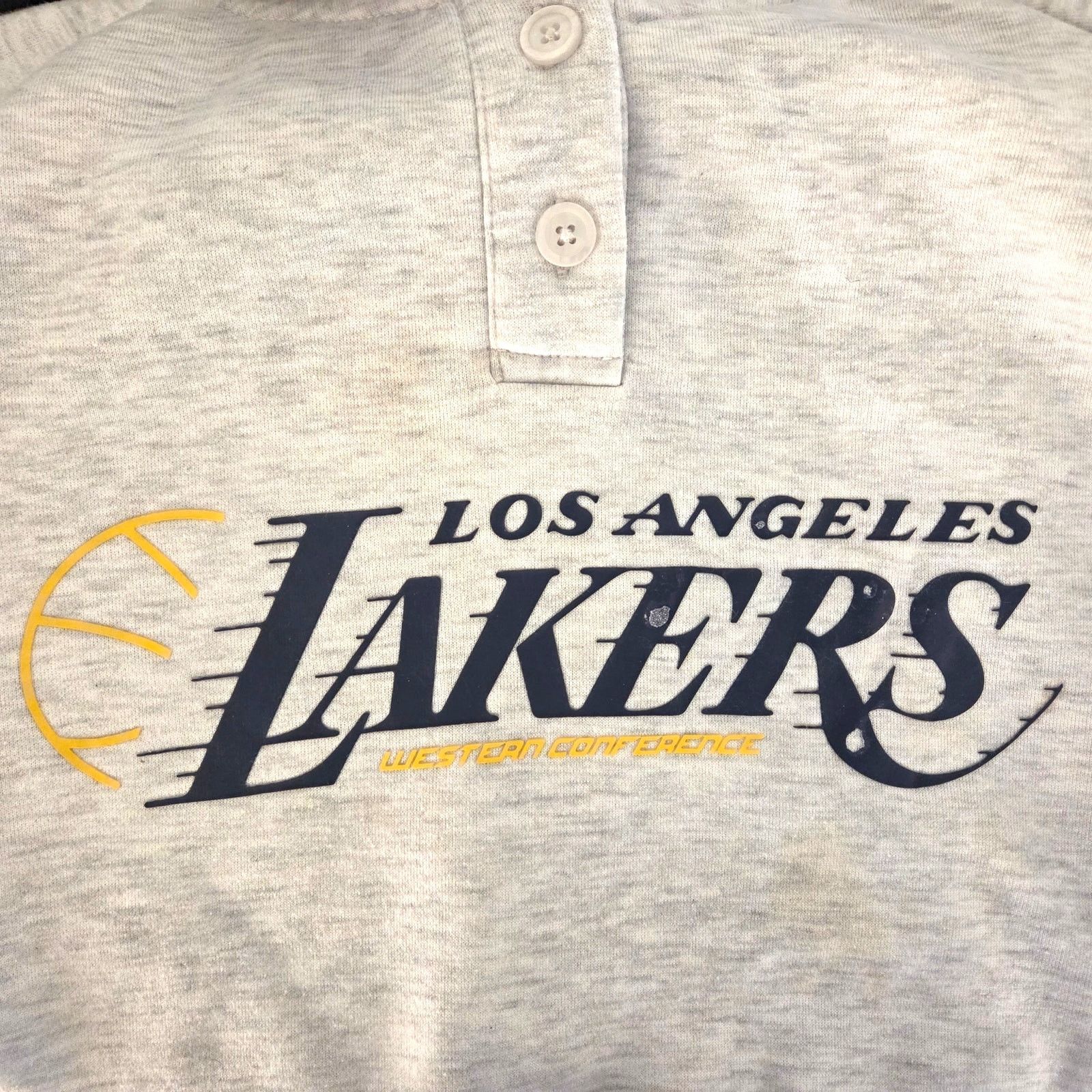 NBA Chic Women's Small Grey Lakers Collared Sweatshirt Size S / US 4 / IT 40 - 7 Thumbnail