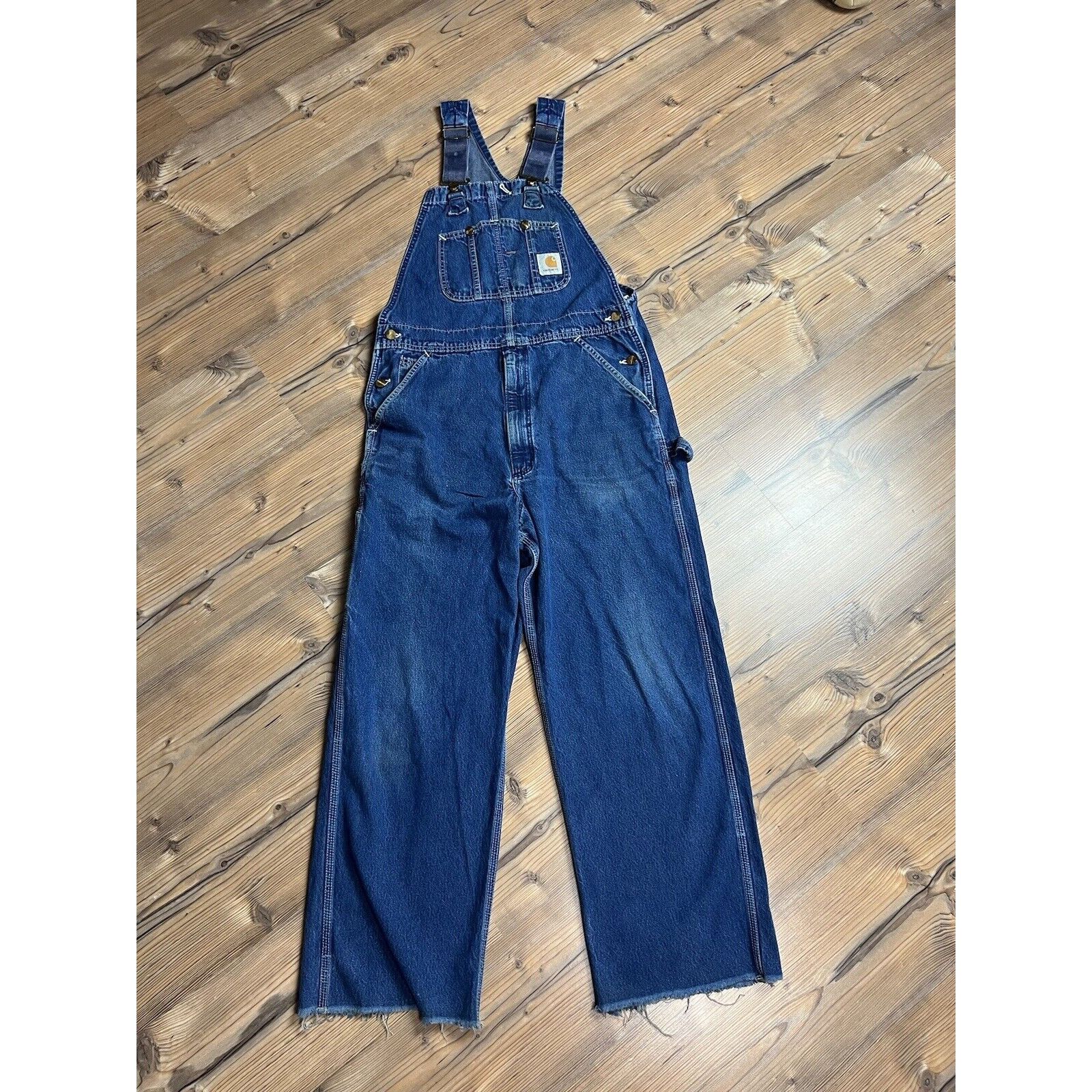 Carhartt Carhartt Vintage USA Women`s Workwear Blue Denim Bib Overall Size XXS / US 00 / IT 34 - 4 Thumbnail