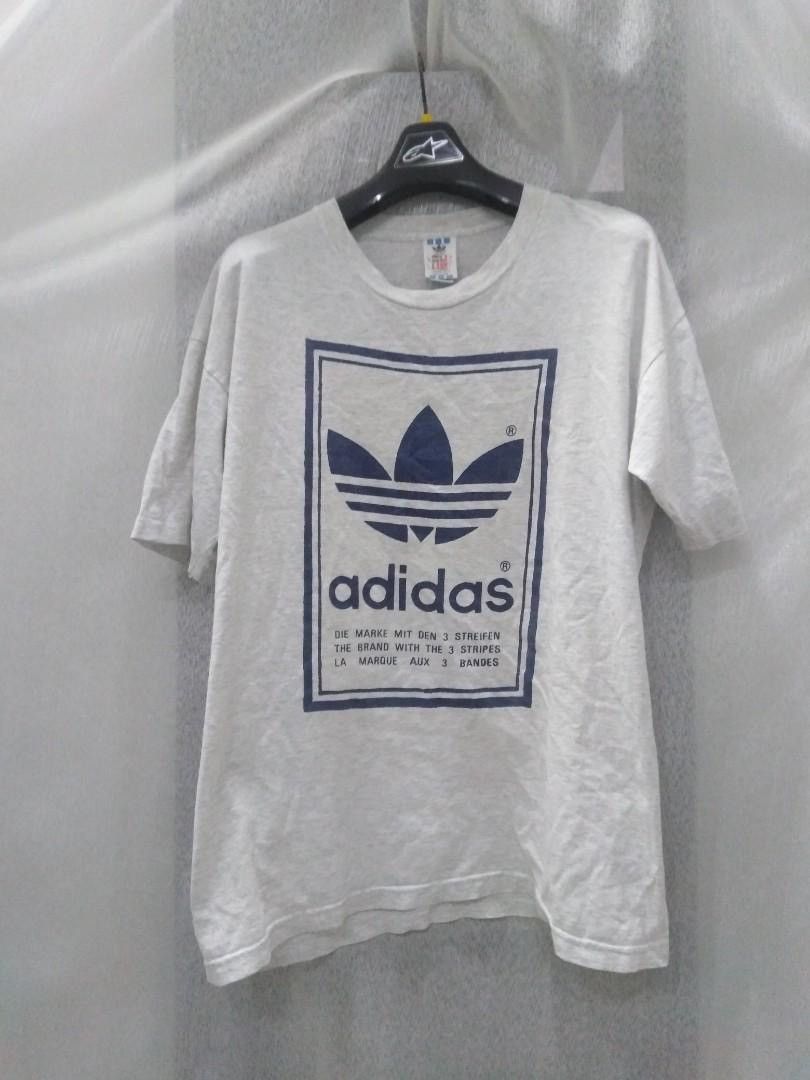 Adidas 90s Adidas Trefoil Box Logo T-Shirt USA Size US XL / EU 56 / 4 - 1 Thumbnail