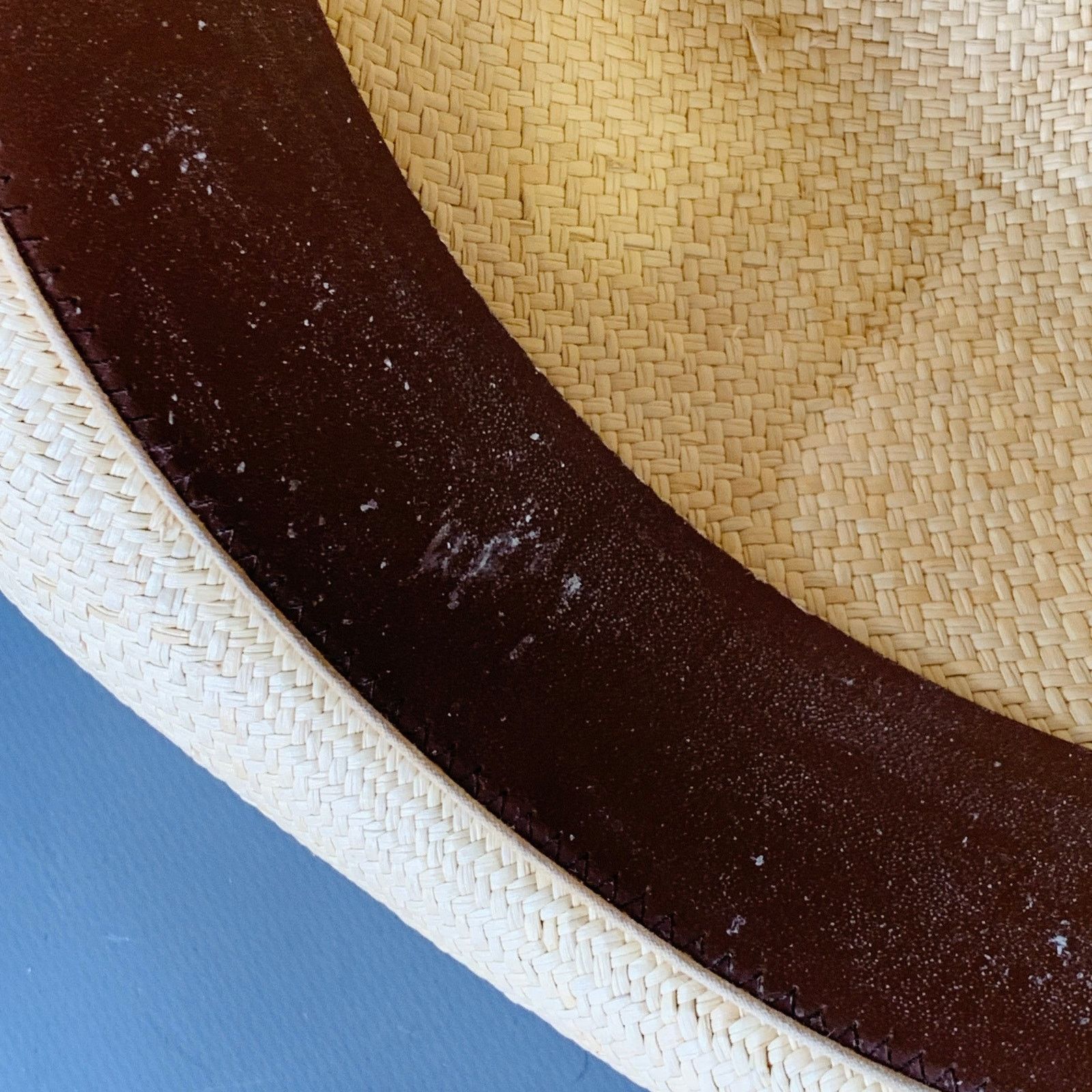 Turnbull & Asser Size L Beige Multi Color Woven Ribbon Straw Panama Hat Size ONE SIZE - 10 Thumbnail