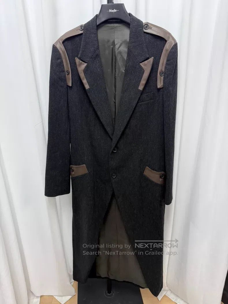 Yohji Yamamoto YOHJI YAMAMOTO Leather Patch Coat Size US M / EU 48-50 / 2 - 2 Thumbnail