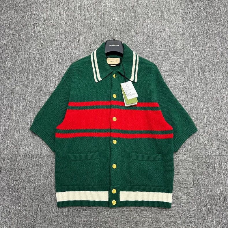 Gucci Gucci Color Block Short Sleeve Cardigan-dmc Size US S / EU 44-46 / 1 - 1 Thumbnail