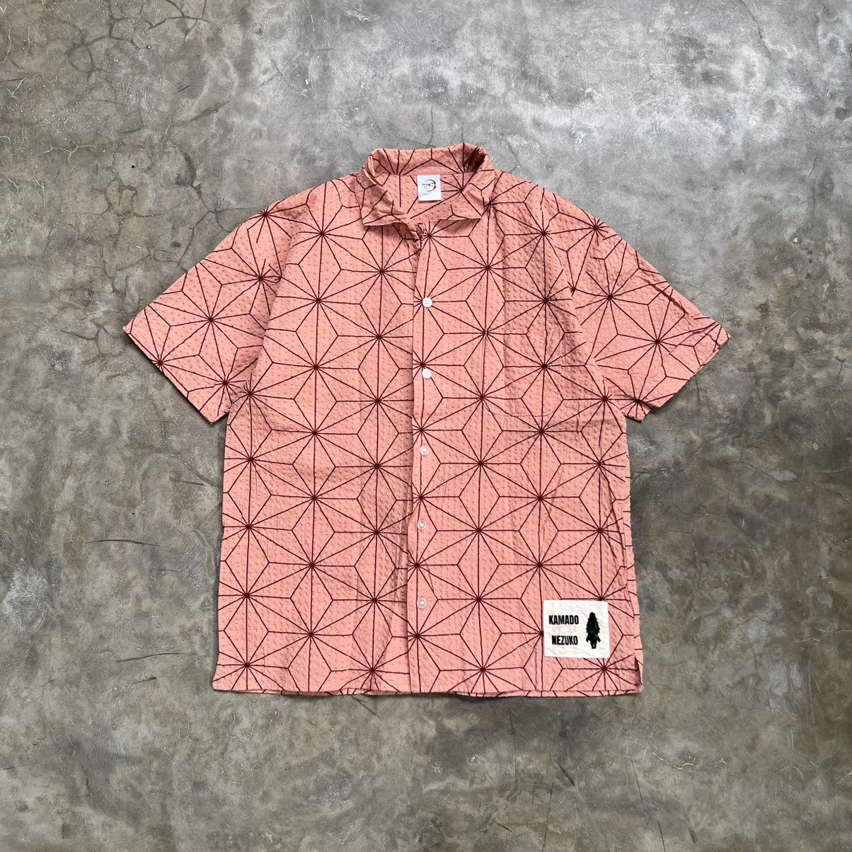 Anime Hunter x Hunter Kamado Nezuko Button Up Shirt Size US M / EU 48-50 / 2 - 1 Thumbnail