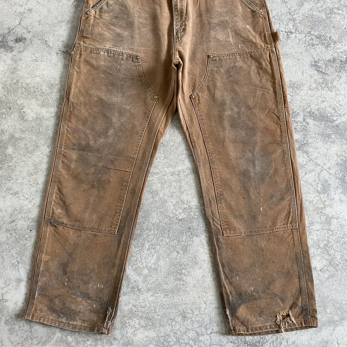 Carhartt VTG Carhartt Double Knee Dirty Carpenter Work Pants Size US 35 - 3 Thumbnail