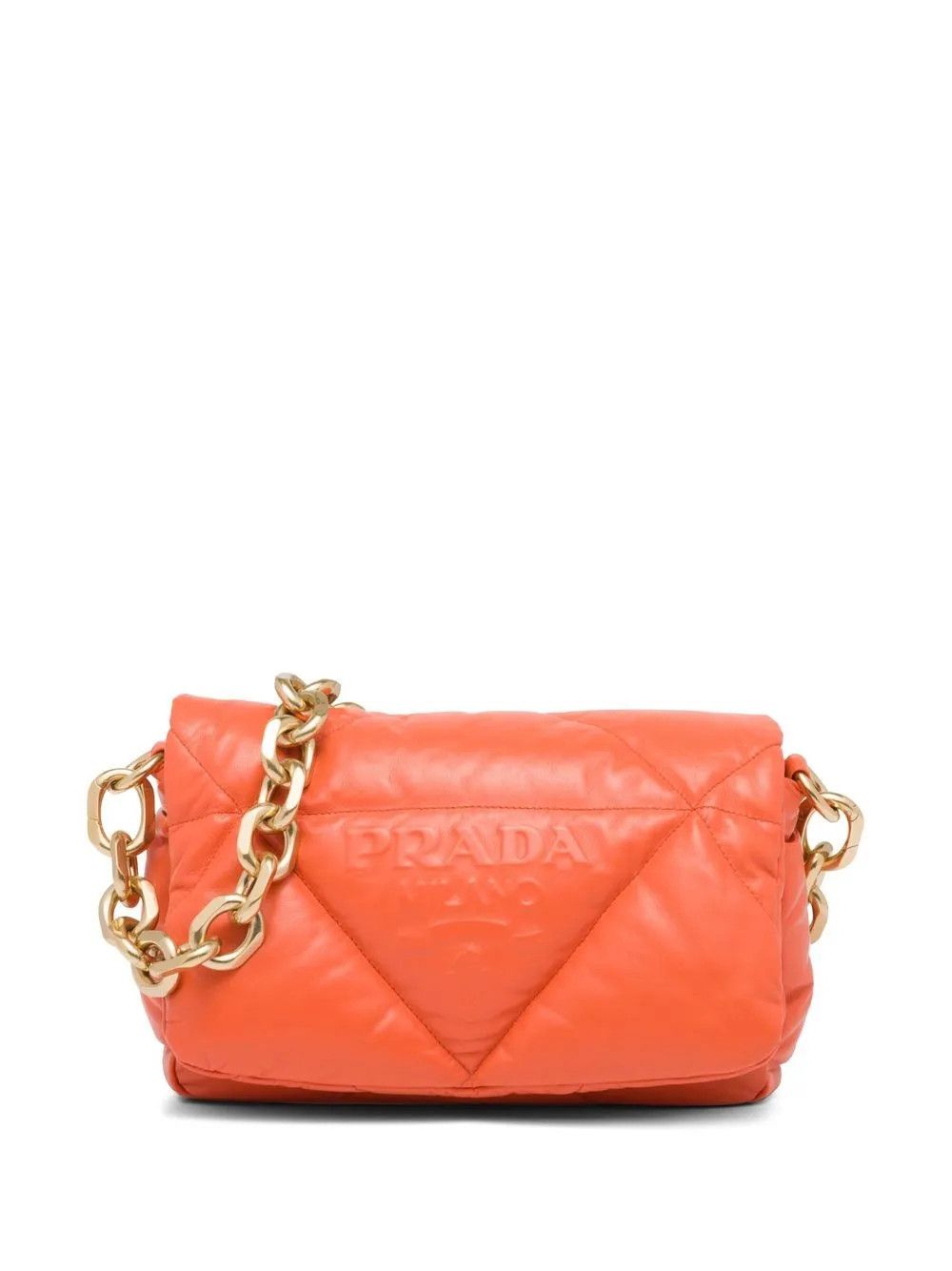 Prada o1la1rc1a0925 Size: OS / Quilted Nappa Shoulder Bag Orange Size ONE SIZE - 1 Preview