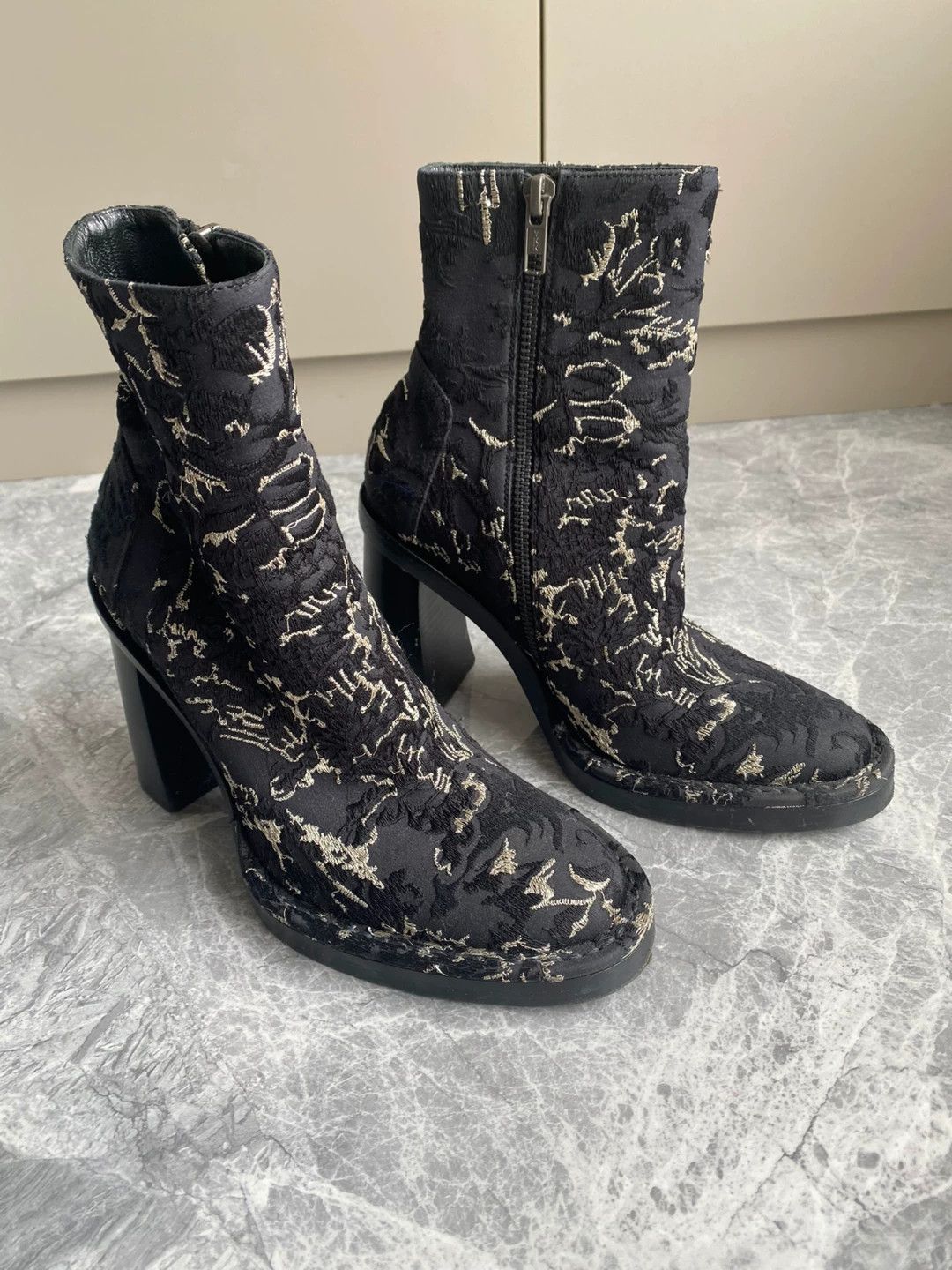 Ann Demeulemeester Ann Demeulemeester embroidered runway boots Size US 5 / IT 35 - 1 Thumbnail