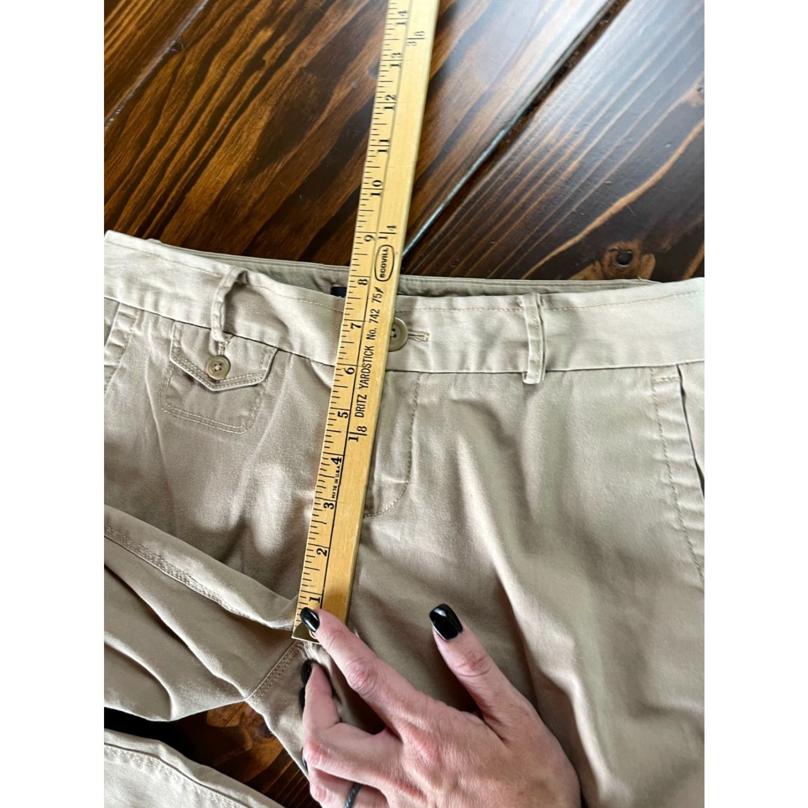 Banana Republic Banana Republic Pants Women Size 2 Tan Ryan Fit Hemmed Chino Slimming Straight 25.5in Inseam Size 29" - 3 Thumbnail